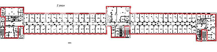 Планировка офиса 3355.1 м², 5 этаж, БЦ «Московская Типография»